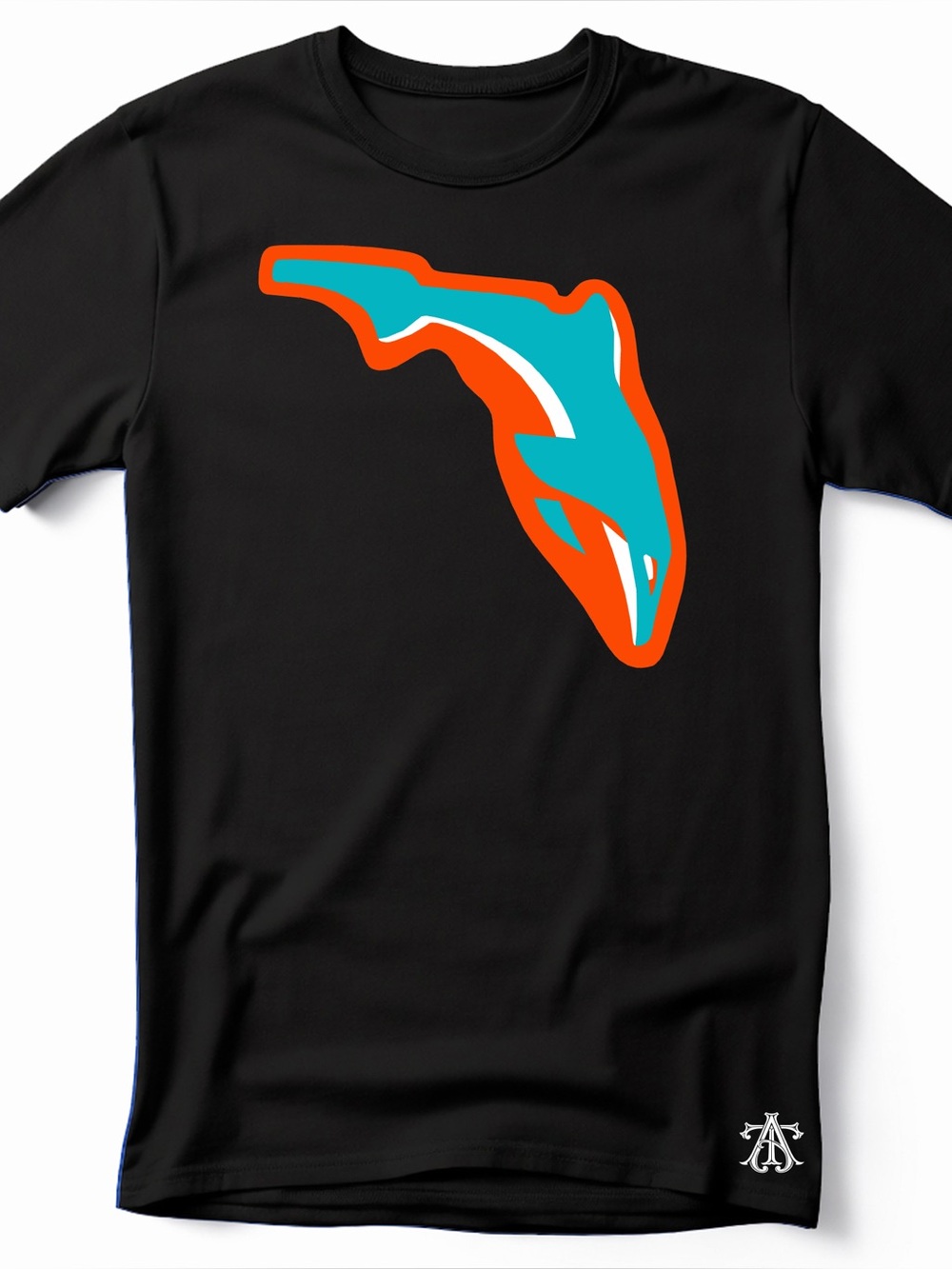 Florida Dolphins, Miami Football themed Soft Ringspun Preshrunk Cotton T-Shri